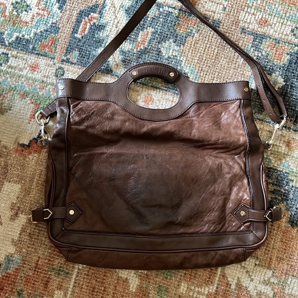 Lamb by Gwen Stefani Purse Notting Hill Leather Handbag Satchel Crossbody Brown - Picture 5 of 12